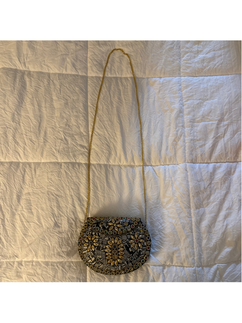 Women's Italian Mosaic Beaded Clutch Bag